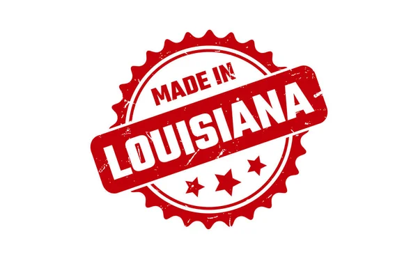 Tillverkad Louisiana Gummimärke — Stock vektor