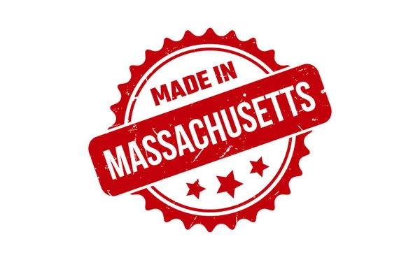Made Massachusetts Rubber Stamp — Stock Vector