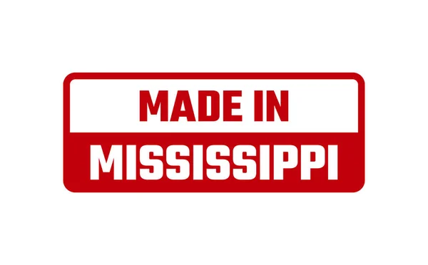 Tillverkad Mississippi Gummistämpel — Stock vektor