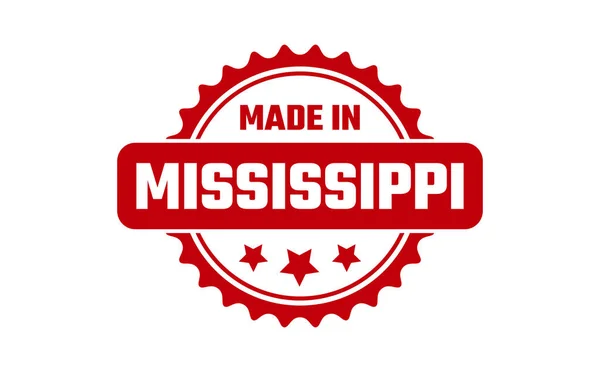 Tillverkad Mississippi Gummistämpel — Stock vektor
