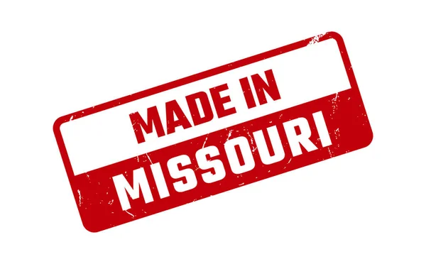 Gyártva Missouri Gumibélyegzőben — Stock Vector