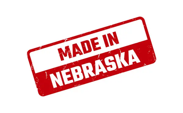 Nebraska Lastik Damgası Yapımı — Stok Vektör