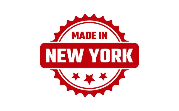 Fabriqué New York Tampon Caoutchouc — Image vectorielle