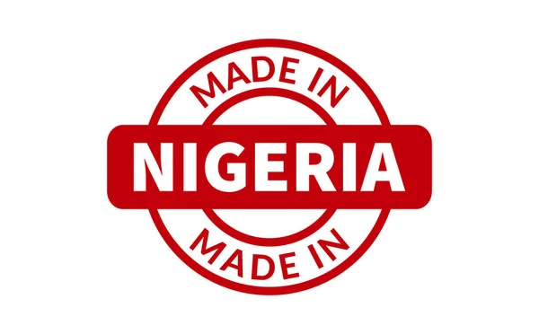 Gjort Nigeria Gummistämpel — Stock vektor