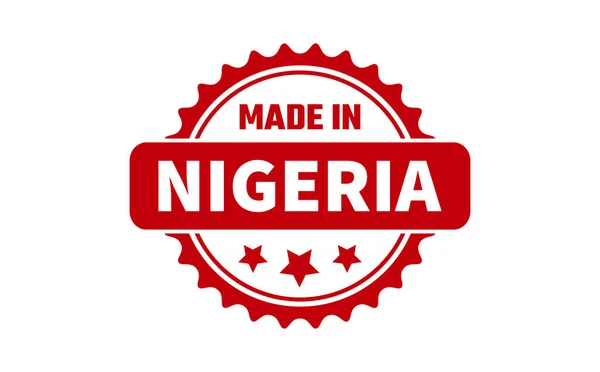 Made Nigeria Timbro Gomma — Vettoriale Stock