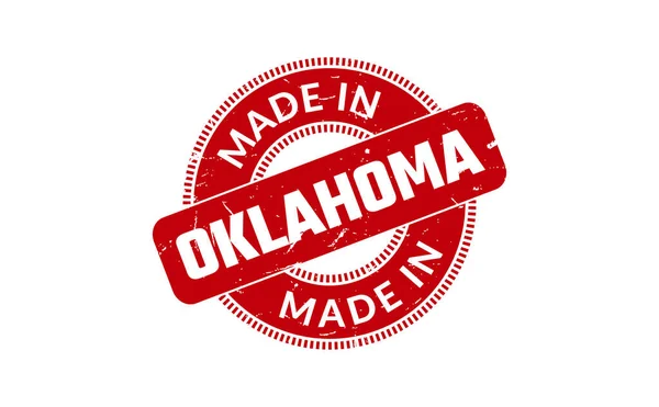 Gyártás Helye Oklahoma Rubber Stamp — Stock Vector