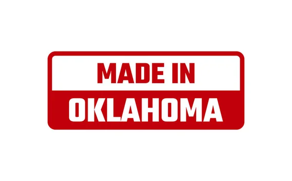 Fabriqué Oklahoma Timbre Caoutchouc — Image vectorielle