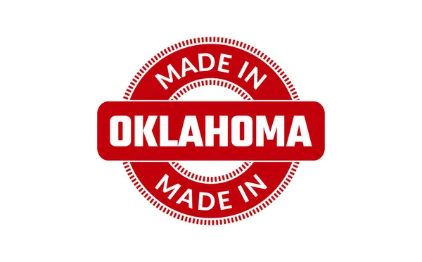 Fabriqué Oklahoma Timbre Caoutchouc — Image vectorielle
