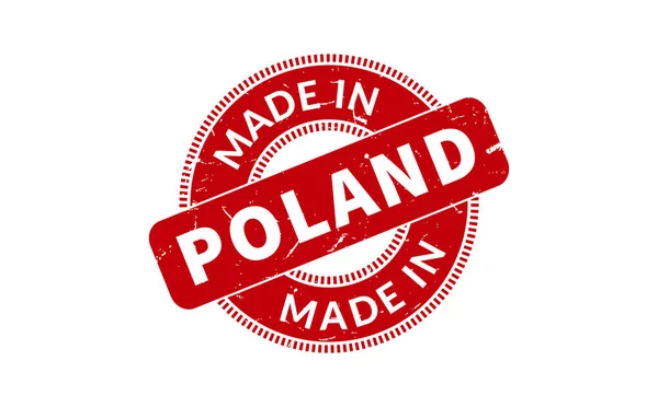 Feito Polônia Selo Borracha — Vetor de Stock