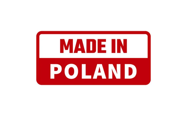 Timbro Gomma Made Poland — Vettoriale Stock