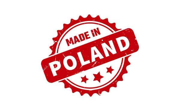 Feito Polônia Selo Borracha — Vetor de Stock
