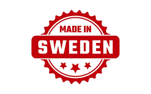 Hergestellt Schwedischem Gummistempel — Stockvektor