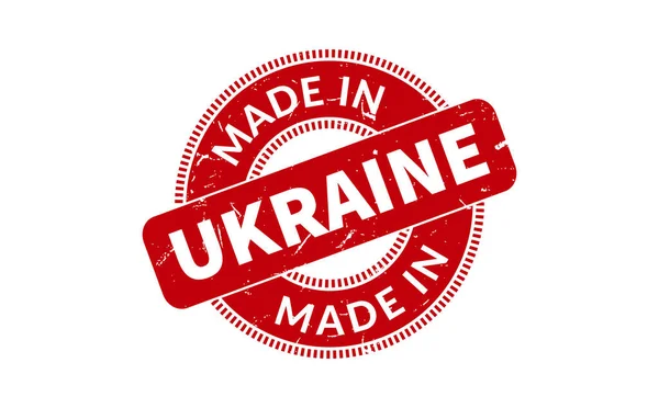 Made Ukraine Rubber Stamp — Stock Vector