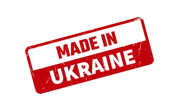 Made Ukraine Timbro Gomma — Vettoriale Stock