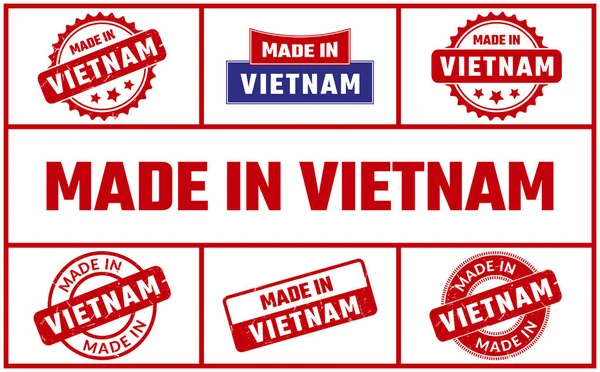 Set Francobolli Gomma Made Vietnam — Vettoriale Stock