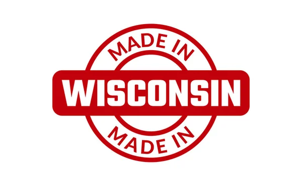 Stock vector Made In Wisconsin Rubber Stamp