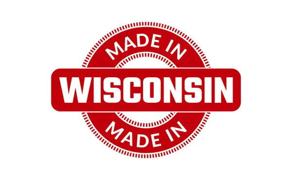 Made Wisconsin Rubber Stempel — Stockvektor