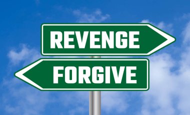 Bulutlu arka planda intikam ya da affedilme işareti