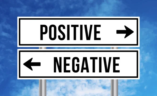 Pozitív Vagy Negatív Jel Háttere — Stock Fotó