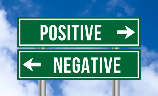Pozitív Vagy Negatív Jel Háttere — Stock Fotó