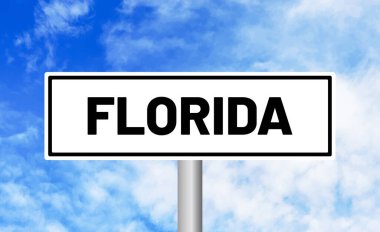Arka planda Florida yol tabelası