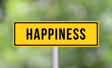 Bulanık arkaplanda mutluluk işareti