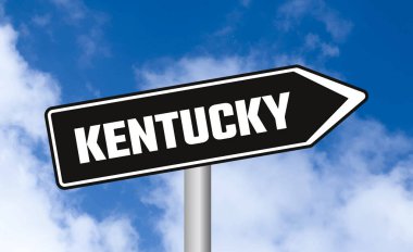 Bulutlu arka planda Kentucky yol tabelası