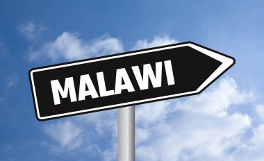 Gökyüzü arka planında Malawi yol işareti