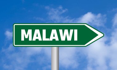 Gökyüzü arka planında Malawi yol işareti
