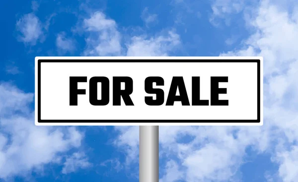 Sale Road Sign Cloudy Sky Background — Stock Photo, Image