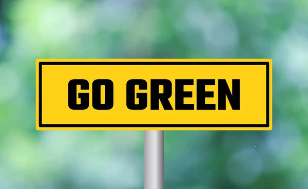Green Road Sign Blur Background — Stock Photo, Image