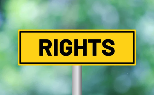 Rights Road Sign Blur Background — Stock Photo, Image