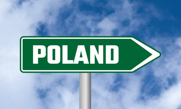 天空背景上的波兰路标 — 图库照片