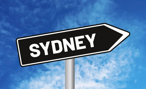 Сидней Дорожный Знак Фоне Неба — стоковое фото