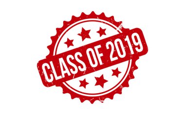 2019 sınıfı kauçuk grunge mühür vektörü