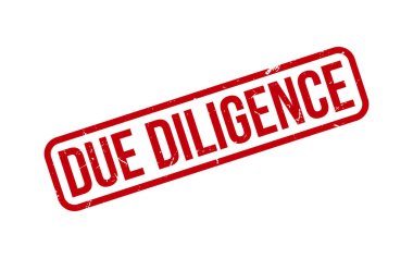 Kırmızı Due Diligence Lastik Damga Mühür Vektörü