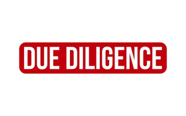 Kırmızı Due Diligence Lastik Damga Mühür Vektörü
