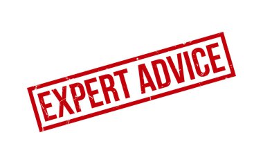 Kırmızı Uzman Tavsiye Kauçuk Mühür Vektörü