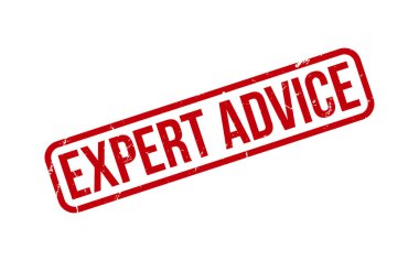 Kırmızı Uzman Tavsiye Kauçuk Mühür Vektörü