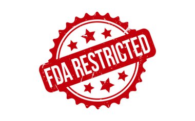 FDA kısıtlı lastik grunge mühür vektörü