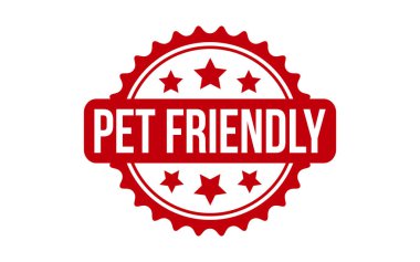 Pet Friendly rubber grunge stamp seal vector clipart