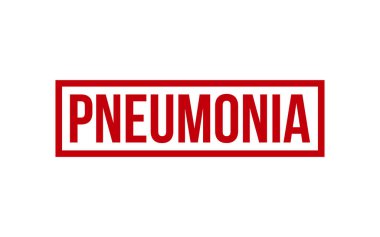 Kırmızı Pnömoni Kauçuk Mühür Vektörü