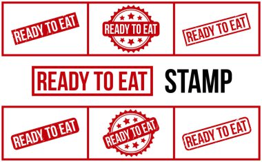 Kauçuk Damga Ayarlı Vektör Yemeye Hazır