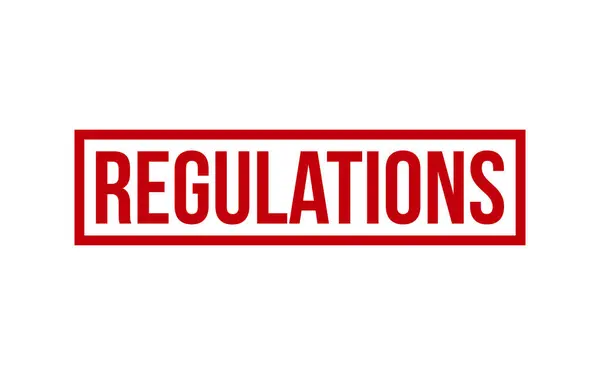 Red Regulations Gummistempel Seal Vector — Stockvektor
