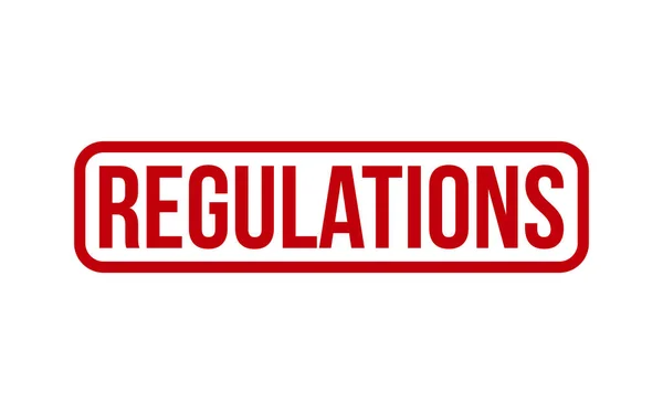 Red Regulations Gummistempel Seal Vector — Stockvektor