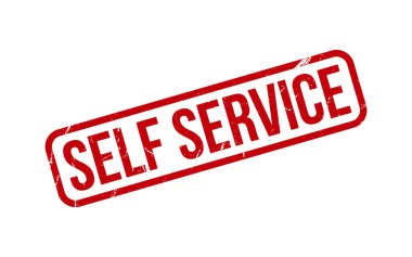 Kırmızı self servis lastik mühür vektörü