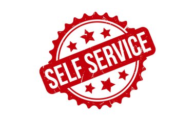 self servis lastik grunge mühür vektörü