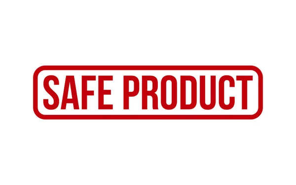 Czerwony Bezpieczny Produkt Gumowe Pieczęć Vector — Wektor stockowy