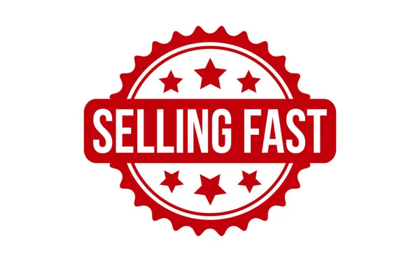 Red Selling Fast Rubber Stempel Seal Vector — Stockvektor