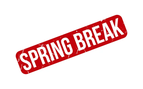 Spring Break Καουτσούκ Grunge Σφραγίδα Διάνυσμα Σφραγίδα — Διανυσματικό Αρχείο